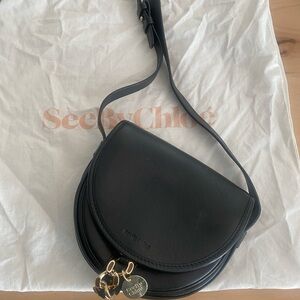 See By Chloe Black Leather Crossbody Bag